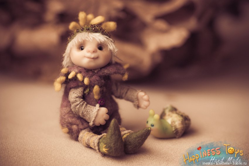 Эльфишка Йоханн. Житель Волшебного леса. Мини кукла (фото 7)