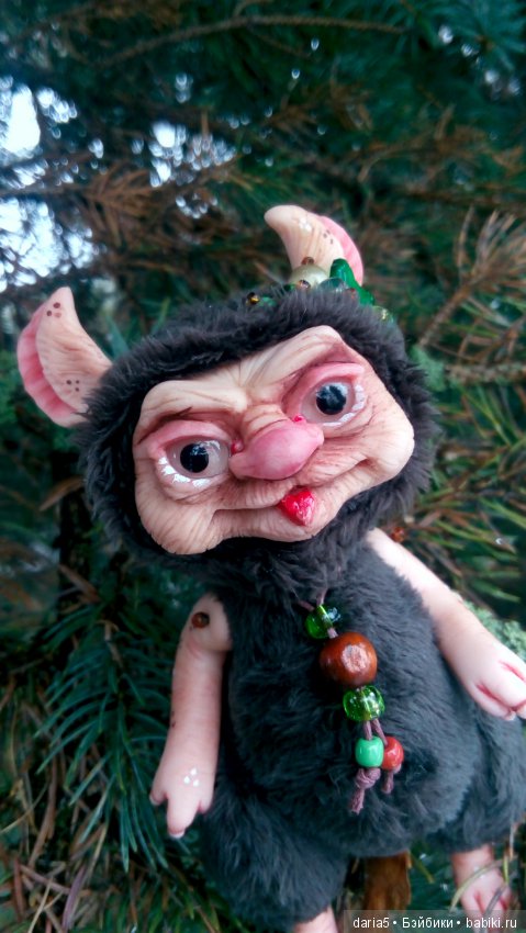 Лесной дух — Игрушки в смешанной технике (мех и глина): Арт