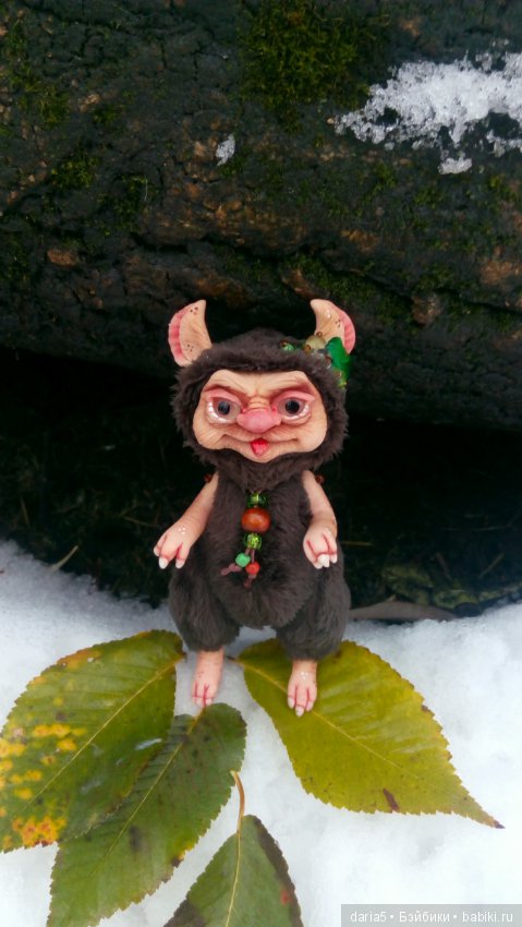 Лесной дух — Игрушки в смешанной технике (мех и глина): Арт (фото 3)
