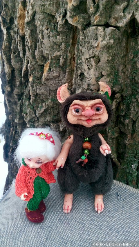 Лесной дух — Игрушки в смешанной технике (мех и глина): Арт (фото 5)