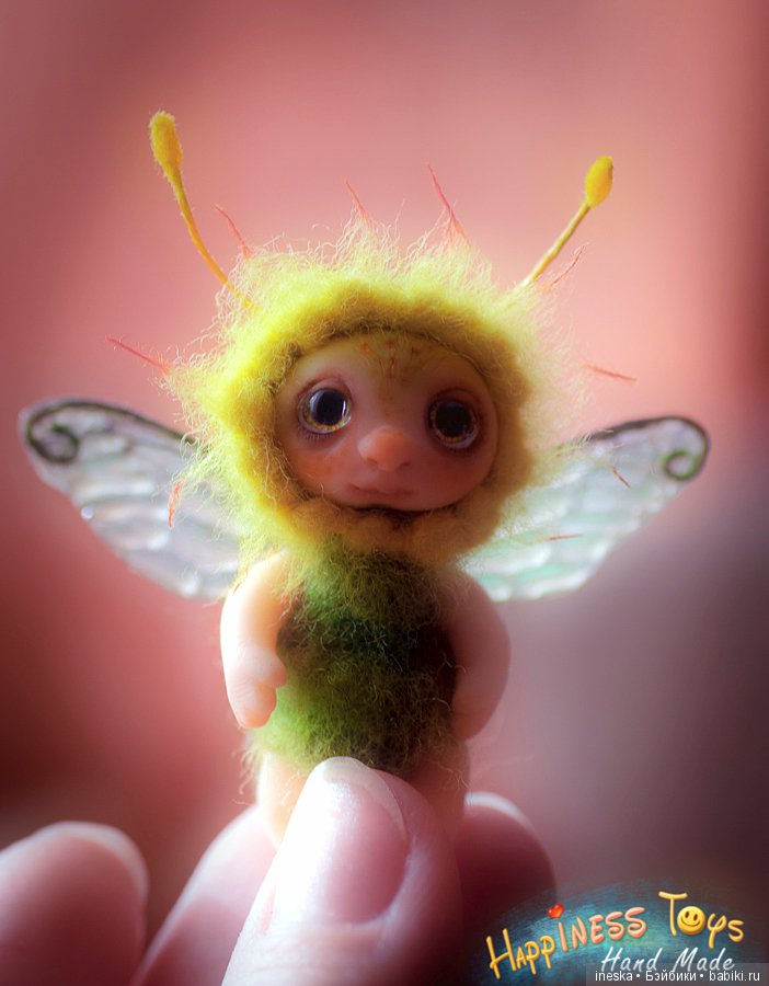 Жужик Митёк, мини кукла — Авторские миниатюрные куклы: лепка (фото 2)