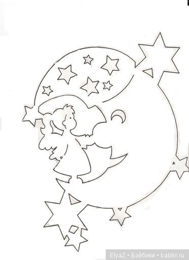 Новогодняя вырезка на окна