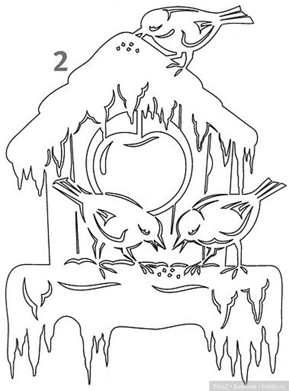 Новогодняя вырезка на окна (фото 10)