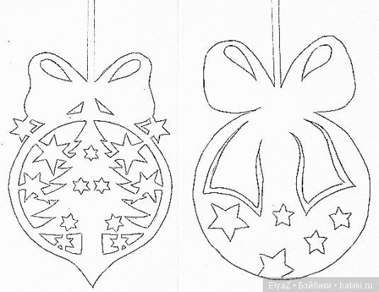 Новогодняя вырезка на окна