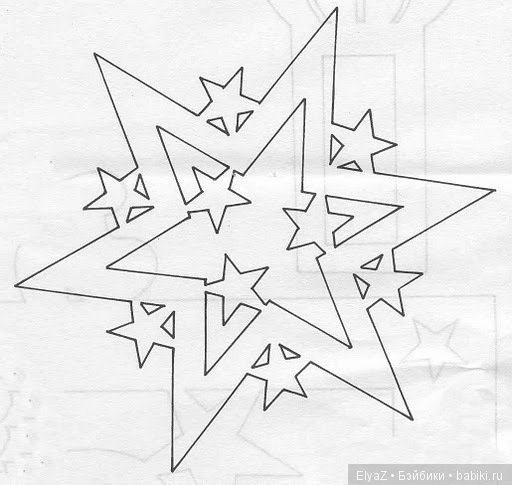 Новогодняя вырезка на окна