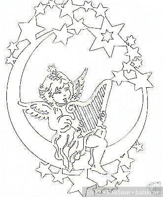 Новогодняя вырезка на окна