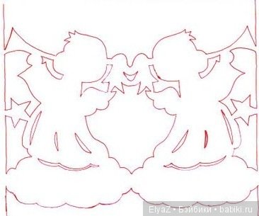 Новогодняя вырезка на окна