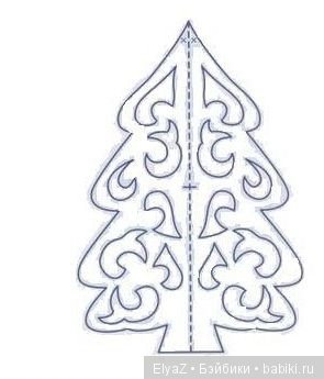 Новогодняя вырезка на окна