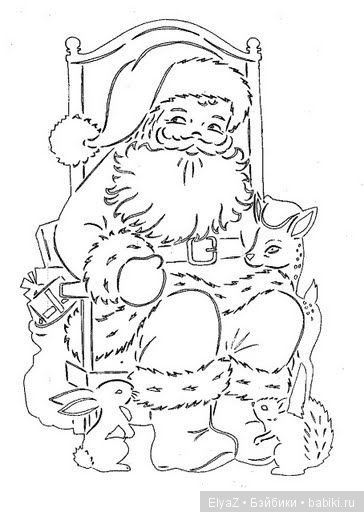 Новогодняя вырезка на окна