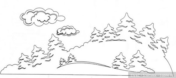 Новогодняя вырезка на окна