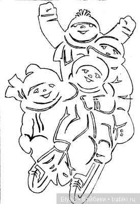 Новогодняя вырезка на окна