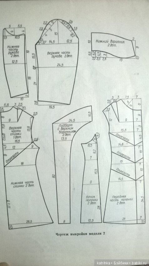 Выкройки одежды для кукол 1975г (фото 2)