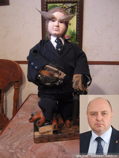 Филин, стилизованная шаржевая кукла ручной работы Мироненко Аллы (фото 4)