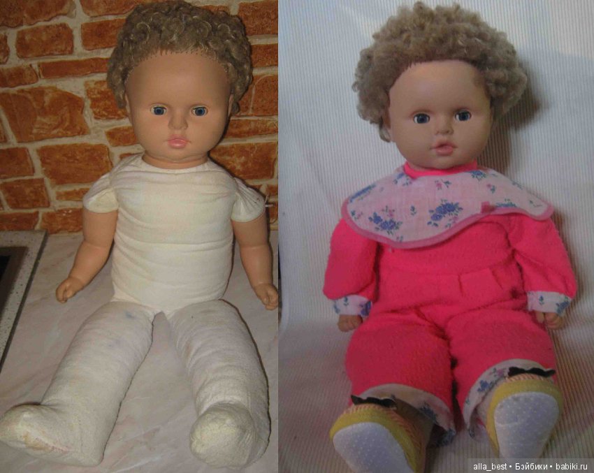 Процесс отмывания, реставрации и замены деталей кукол (фото 3)