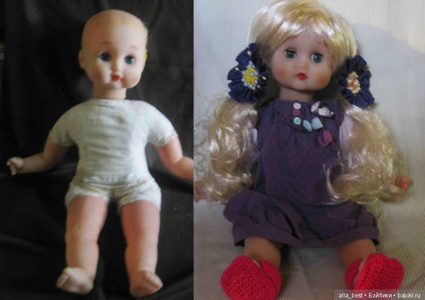 Процесс отмывания, реставрации и замены деталей кукол