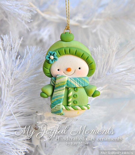 Елочные украшения из полимерной глины Kay Miller