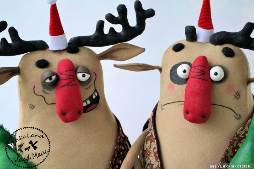 Авторские текстильные игрушки Лена-Лешка