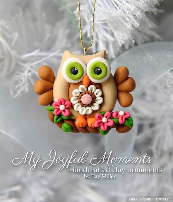 Елочные украшения из полимерной глины Kay Miller
