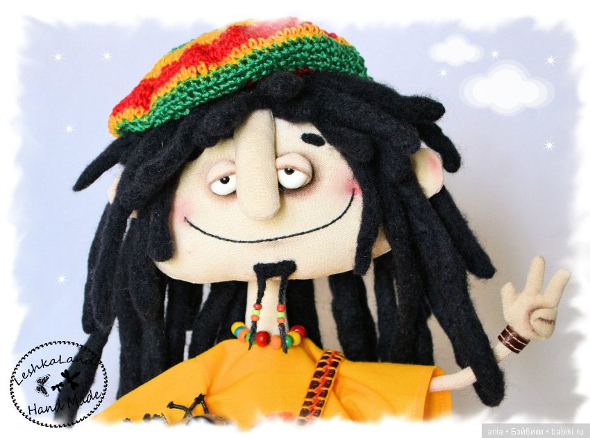 Авторские текстильные игрушки Лена-Лешка (фото 7)