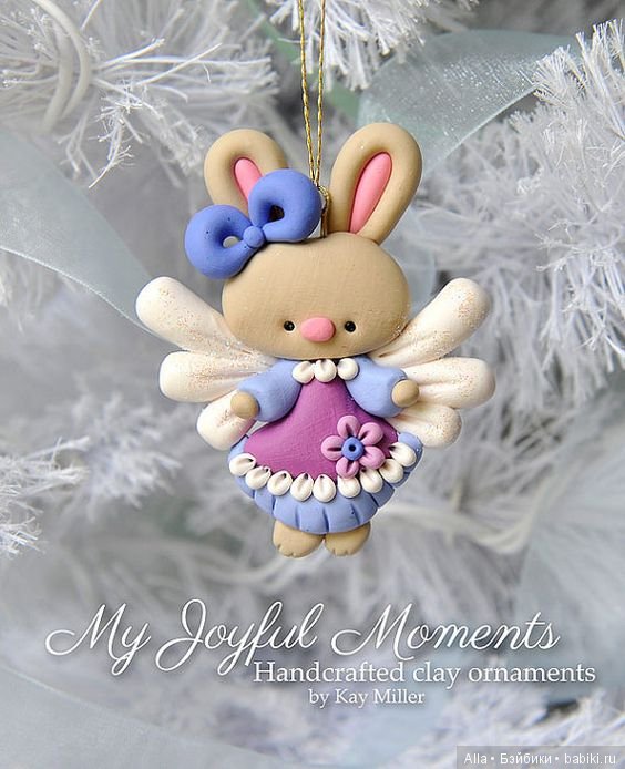 Елочные украшения из полимерной глины Kay Miller