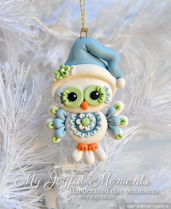 Елочные украшения из полимерной глины Kay Miller