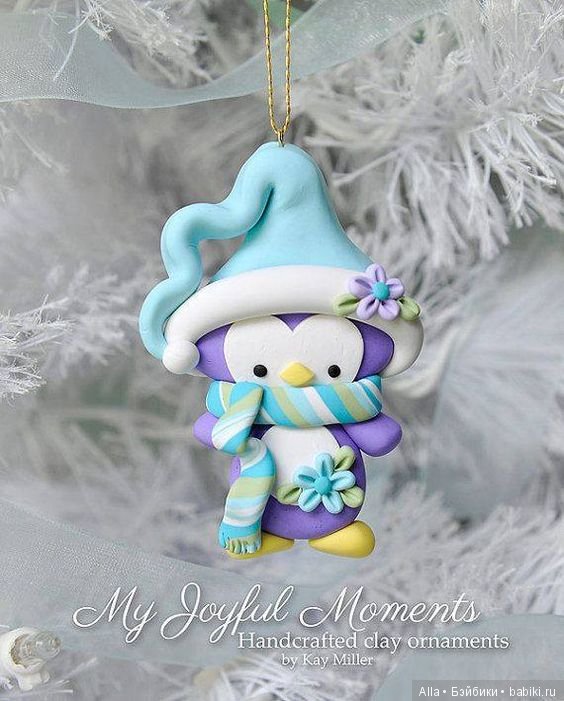 Елочные украшения из полимерной глины Kay Miller