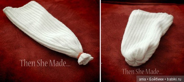 Снеговик из носков, мастер класс (фото 4)