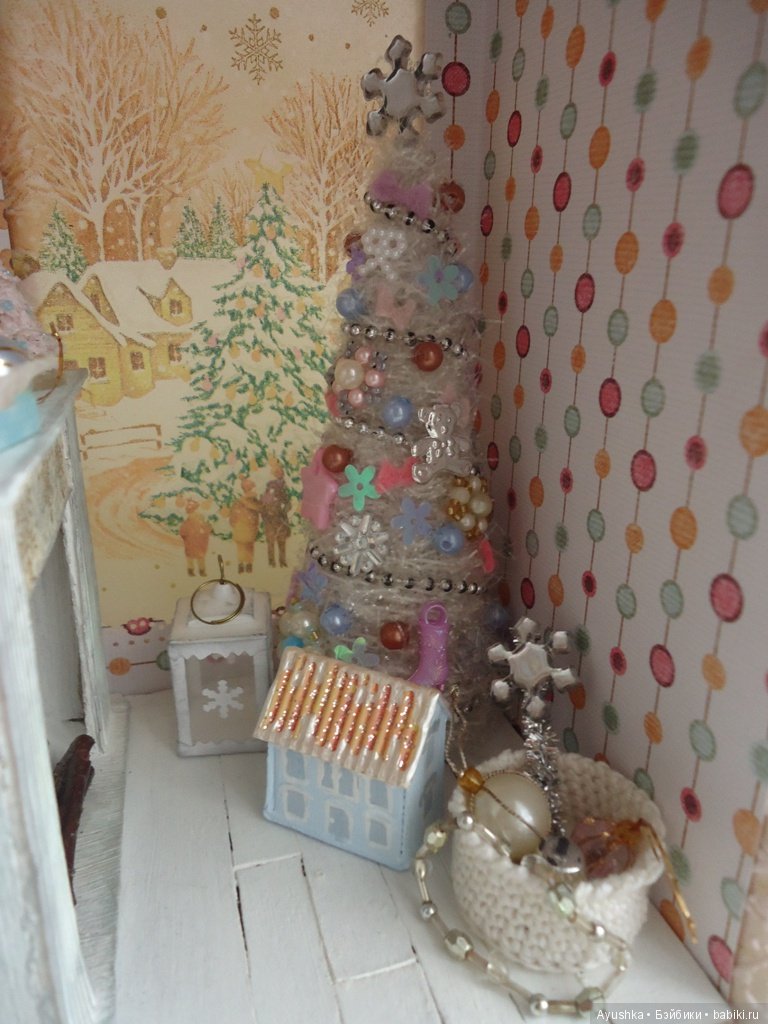 Новогодний терем в миниатюре, румбокс своими руками