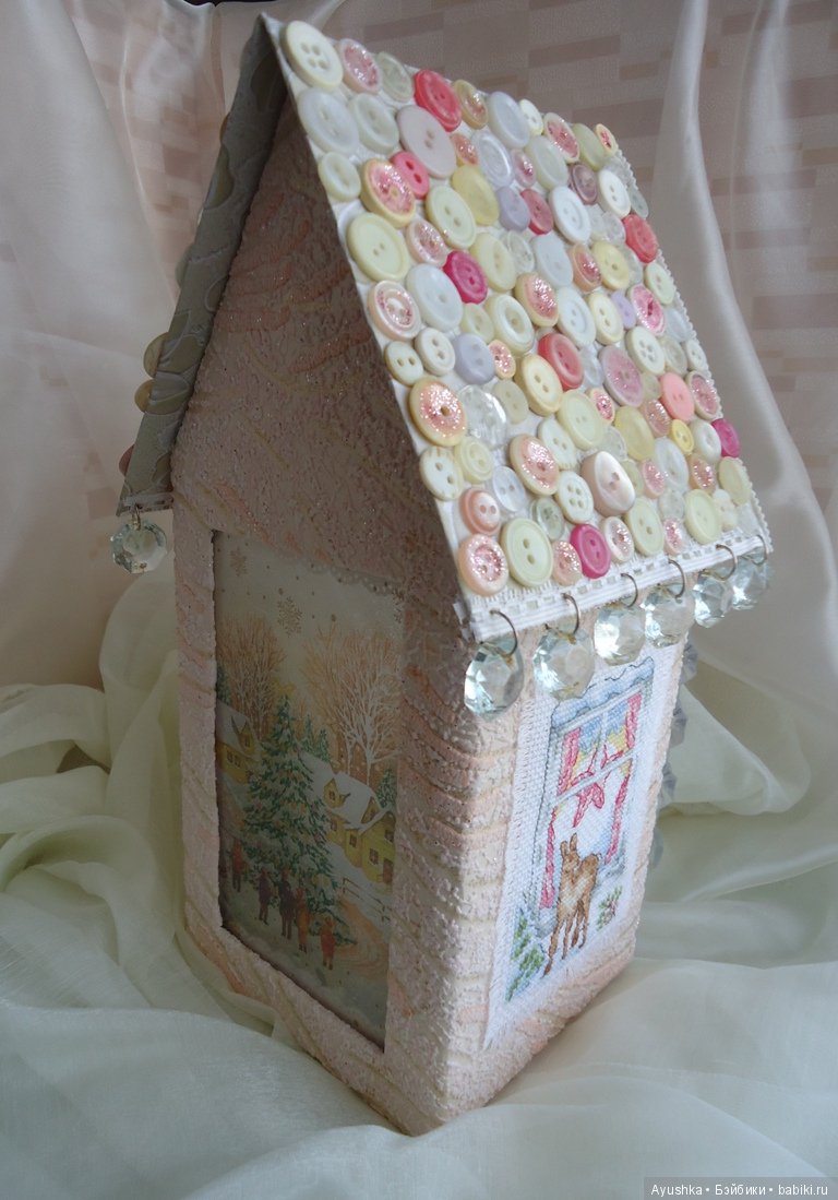 Новогодний терем в миниатюре, румбокс своими руками