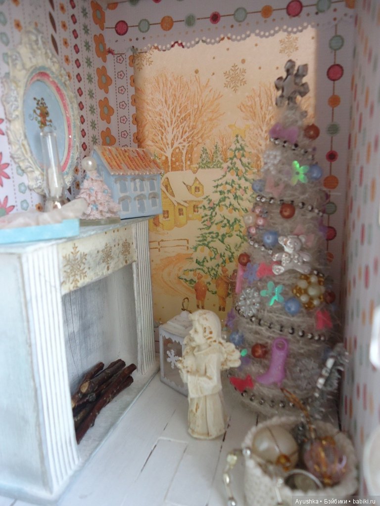 Новогодний терем в миниатюре, румбокс своими руками (фото 4)