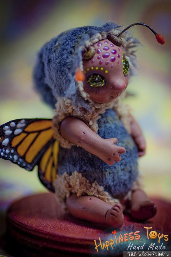 Жужик Мафус, мини кукла — Авторские миниатюрные куклы: лепка (фото 8)