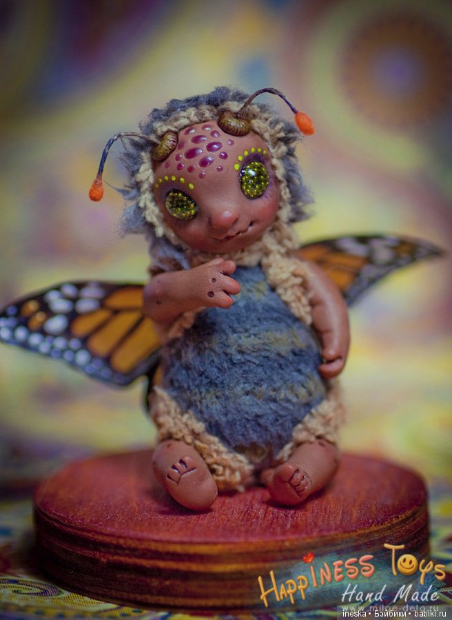 Жужик Мафус, мини кукла — Авторские миниатюрные куклы: лепка (фото 7)