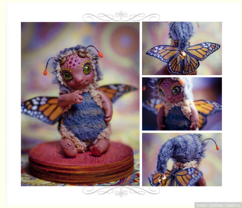 Жужик Мафус, мини кукла — Авторские миниатюрные куклы: лепка (фото 6)