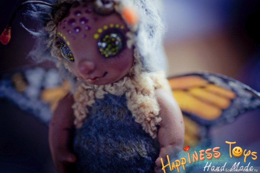 Жужик Мафус, мини кукла — Авторские миниатюрные куклы: лепка