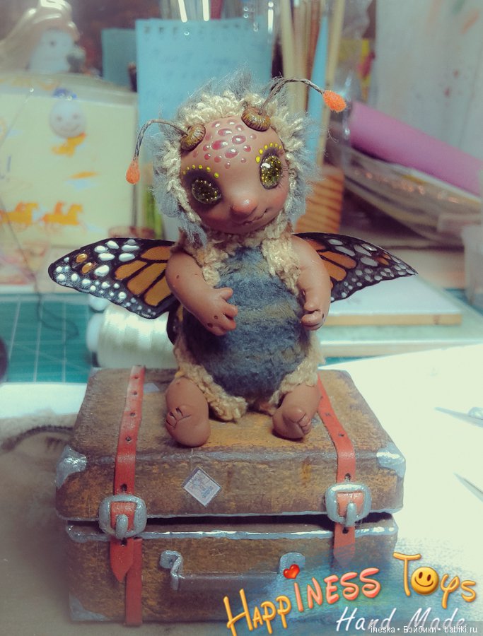 Жужик Мафус, мини кукла — Авторские миниатюрные куклы: лепка (фото 2)