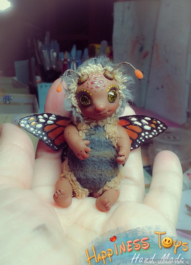 Жужик Мафус, мини кукла — Авторские миниатюрные куклы: лепка (фото 4)