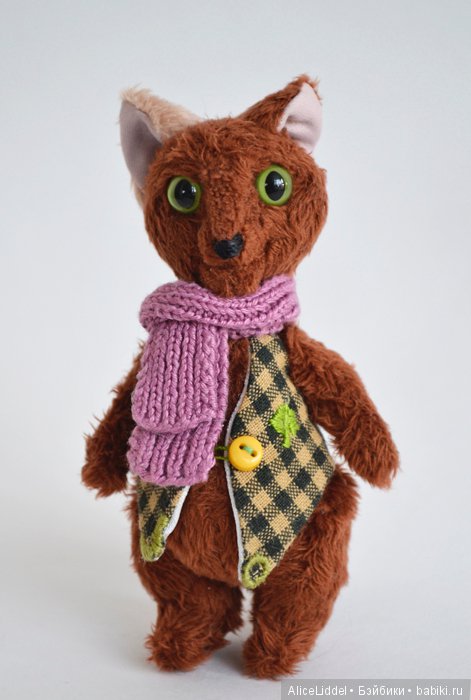 Собак, цвета зелёного яблочка и какаовый котик в жилете - авторские игрушки ручной работы (фото 5)