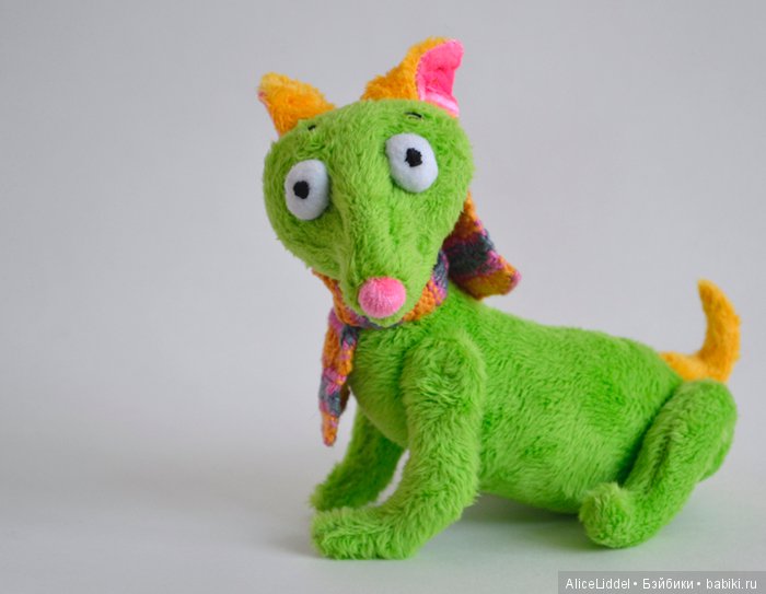 Собак, цвета зелёного яблочка и какаовый котик в жилете - авторские игрушки ручной работы (фото 4)