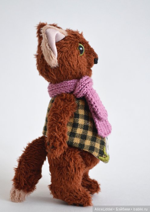 Собак, цвета зелёного яблочка и какаовый котик в жилете - авторские игрушки ручной работы (фото 7)