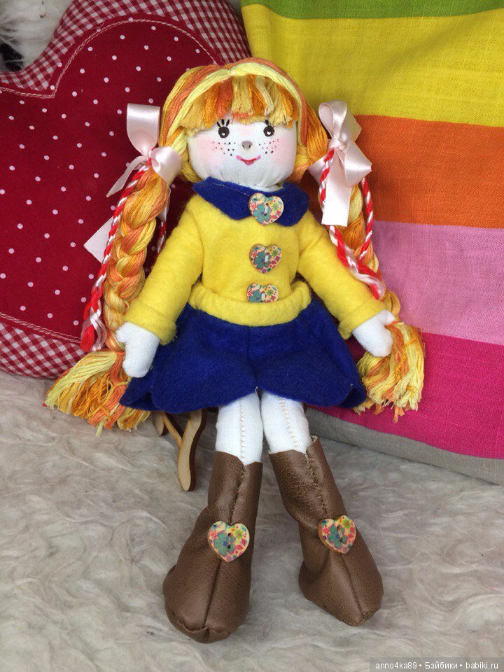 Моя новая куколка из ткани Кнопочка (фото 8)