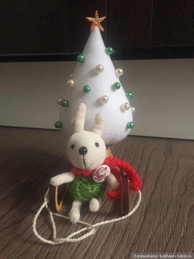 Новогодняя девочка Санта. Кукла из ткани (фото 6)