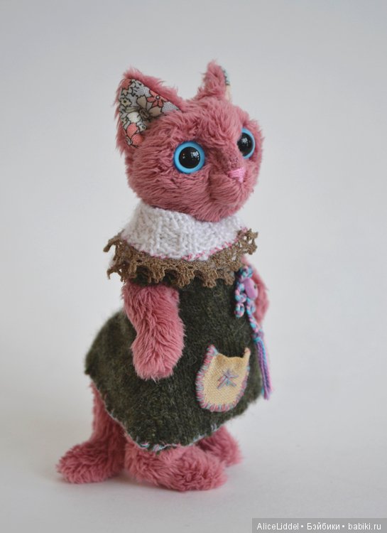Кошечка в платье, игрушка ручной работы (фото 3)