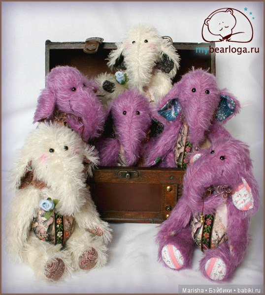 Слоники с выкройкой игрушки от Елены Кармацкой