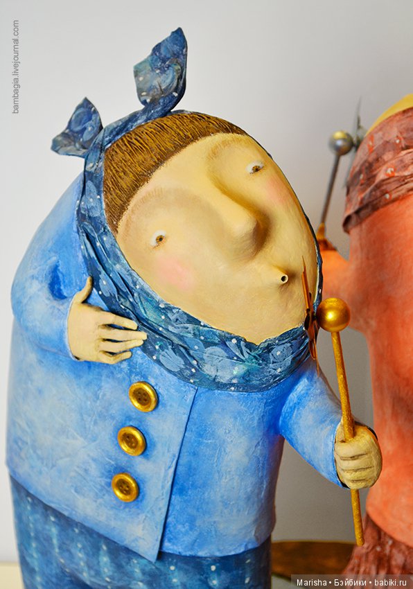 Авторские фигурки Марии Касьяненко из дерева и папье маше