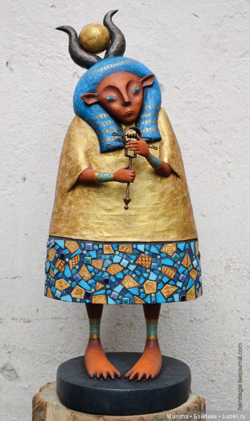 Авторские фигурки Марии Касьяненко из дерева и папье маше