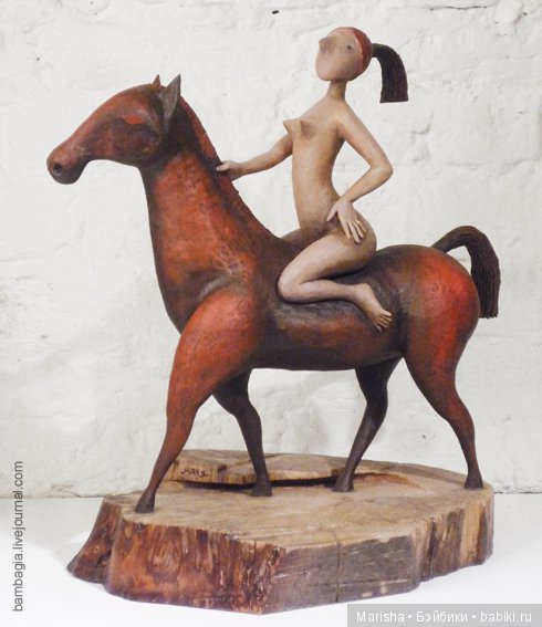 Авторские фигурки Марии Касьяненко из дерева и папье маше