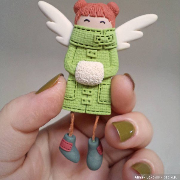 Брошко-ангелочки из полимерной глины от vanillafiend (фото 8)