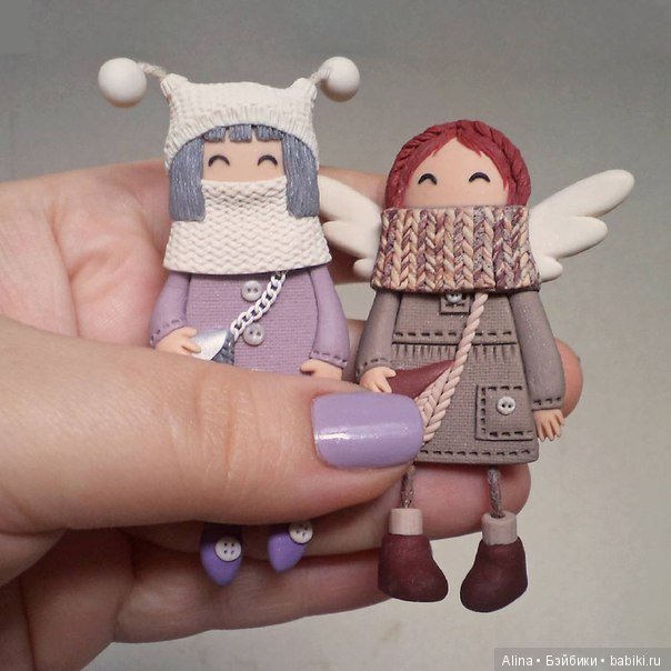 Брошко-ангелочки из полимерной глины от vanillafiend (фото 5)