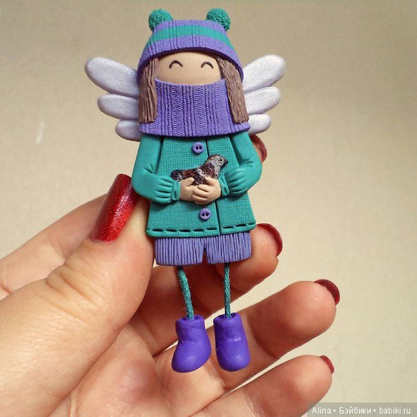Брошко-ангелочки из полимерной глины от vanillafiend (фото 6)