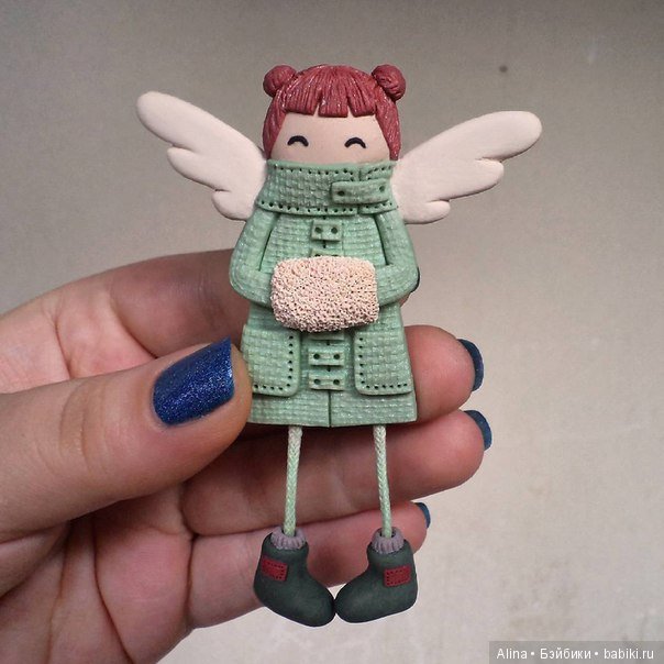 Брошко-ангелочки из полимерной глины от vanillafiend (фото 2)